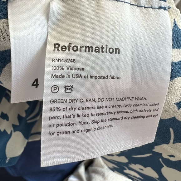 Blue Floral Reformation dress - Picture 4 of 4